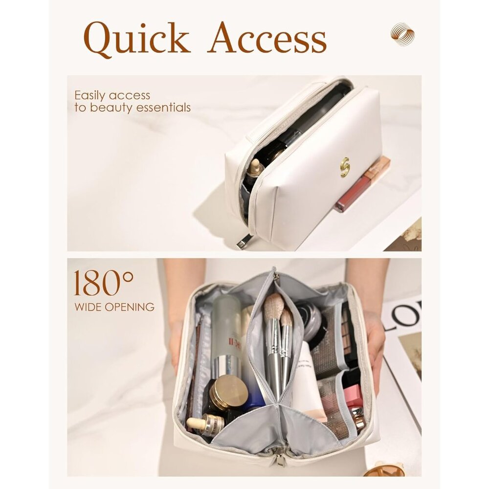 Personalized Initial Makeup Bag - Elegant Waterpr… - image 3